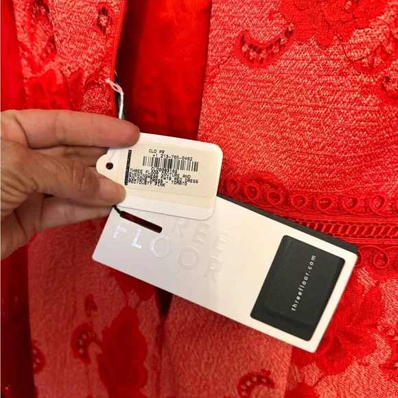Three Floor Couture Red Dress - Picture 9 of 11